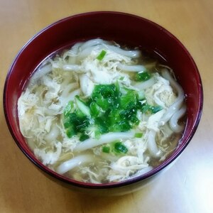 冷凍うどんでかきたまうどん